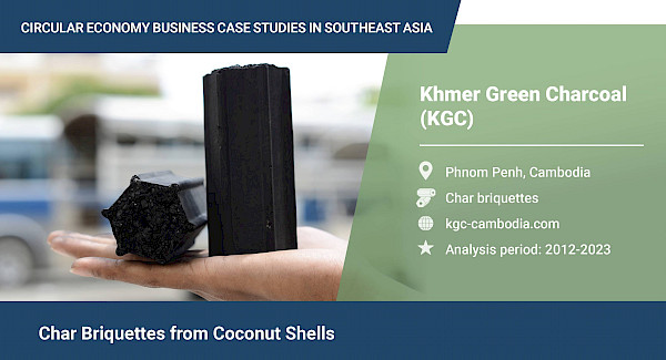 Char briquettes from coconut shells