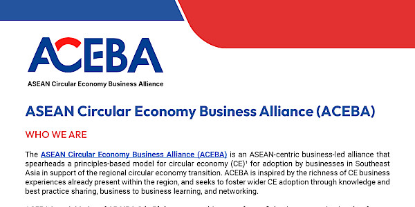 ASEAN Circular Economy Business Alliance (ACEBA)